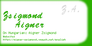 zsigmond aigner business card